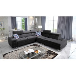 bMeta Title:/b Ecksofa Fusion IX - Gepolsterter Sitz, Schlaffunktion - Material Samt | Hydrophob, Magic Velvet 2219