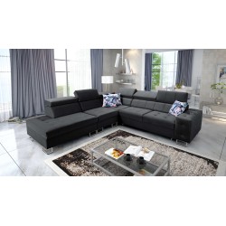 bMeta Título:/b Sofá Esquinero Fusion IX - Asiento Acolchado, Función de Cama - Material Terciopelo | Hidrofóbico, Magic Velvet