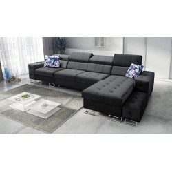 Narożnik Fusion XI z pikowanym siedziskiem | +Funkcja Spania | Welur | Hydrofobowa, Magic Velvet 2219