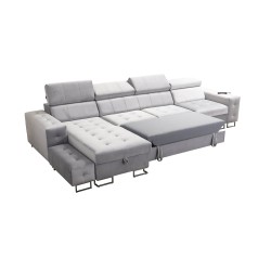 Fusion XI Corner Sofa with Quilted Seat | +Sleeping Function | Velvet | Hydrophobic, Magic Velvet 2221 Fusion XI Corner Sofa with Quilted Seat | +Sleeping Function | Velvet | Hydrophobic, Magic Velvet 2221