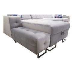 Fusion XI Corner Sofa with Quilted Seat | +Sleeping Function | Velvet | Hydrophobic, Magic Velvet 2221 Fusion XI Corner Sofa with Quilted Seat | +Sleeping Function | Velvet | Hydrophobic, Magic Velvet 2221
