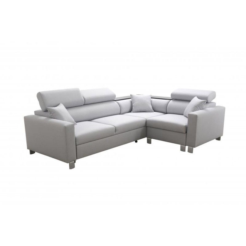 Magneto II corner sofa with sleeping function and bedding storage - Plecionka, Sawana 14 Magneto II corner sofa with sleeping function and bedding storage - Plecionka, Sawana 14