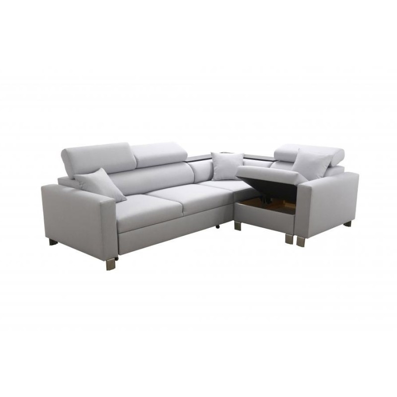 Magneto II corner sofa with sleeping function and bedding storage - Plecionka, Sawana 14 Magneto II corner sofa with sleeping function and bedding storage - Plecionka, Sawana 14