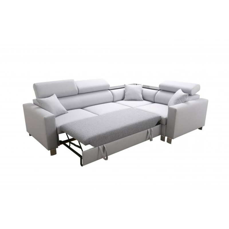 Magneto II corner sofa with sleeping function and bedding storage - Plecionka, Sawana 14 Magneto II corner sofa with sleeping function and bedding storage - Plecionka, Sawana 14