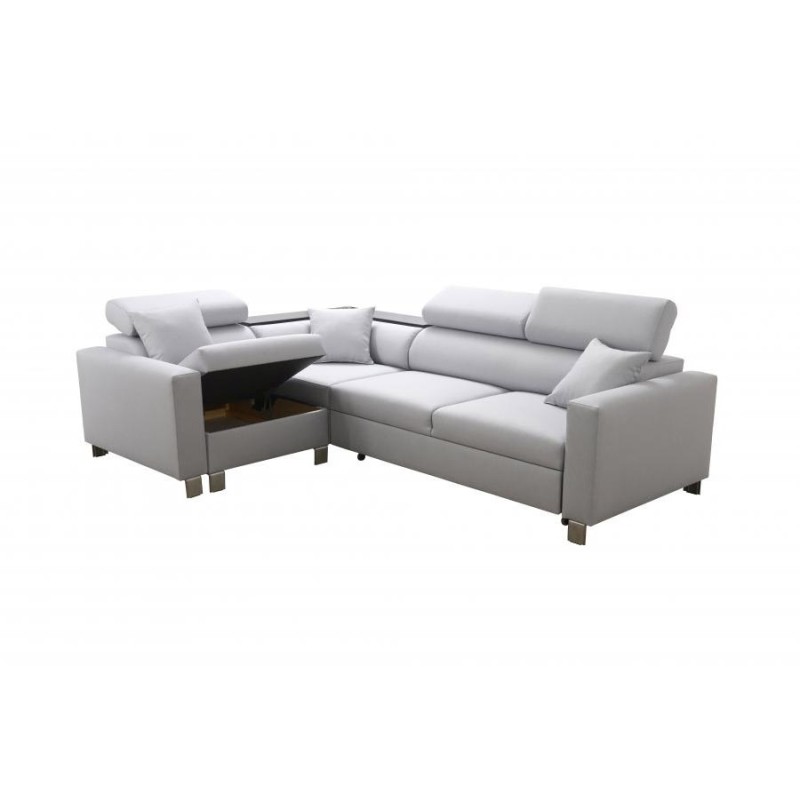 Magneto II corner sofa with sleeping function and bedding storage - Plecionka, Sawana 14 Magneto II corner sofa with sleeping function and bedding storage - Plecionka, Sawana 14