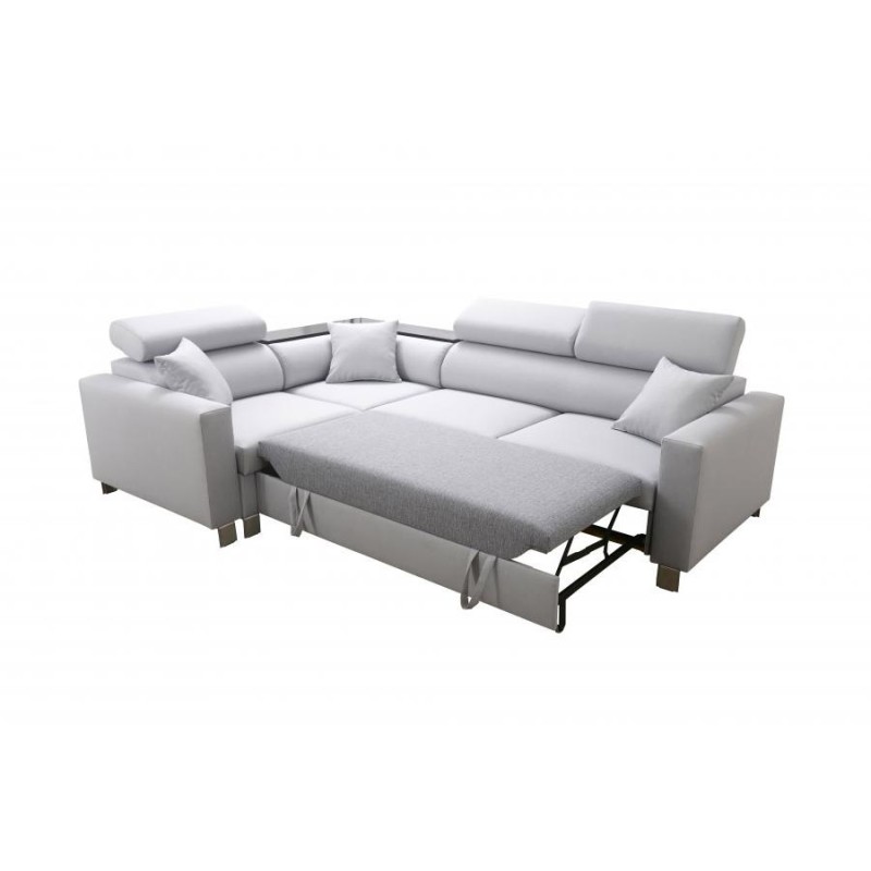 Magneto II corner sofa with sleeping function and bedding storage - Plecionka, Sawana 14 Magneto II corner sofa with sleeping function and bedding storage - Plecionka, Sawana 14