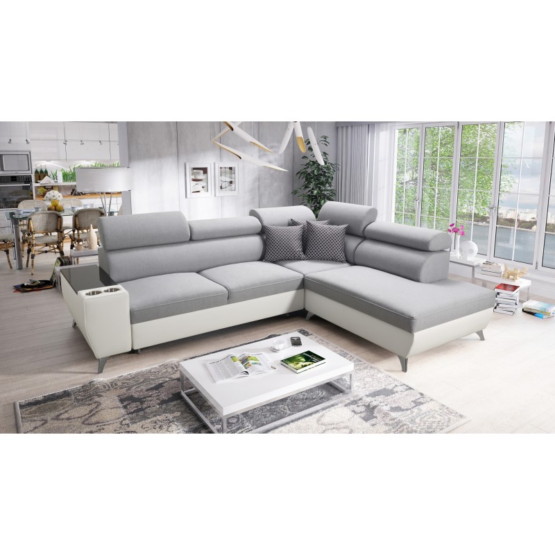 Esquinero Luna VII con función de cama: modernidad y confort en uno. Esquinero Luna VII con función de cama: modernidad y confort en uno.