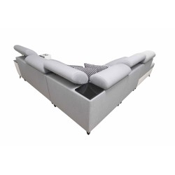 Sofá esquinero Luna IX con función de cama y minibar - Tu lugar para el confort y la relajación.