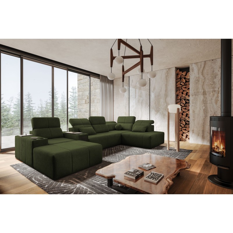 U-shaped corner sofa Milano V with sleeping function – the perfect combination of elegance and functionality