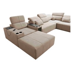 U-shaped corner sofa Milano V with sleeping function – the perfect combination of elegance and functionality
