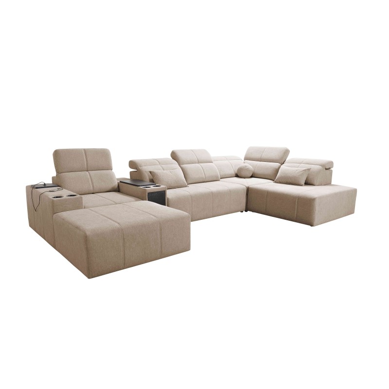 Sofá esquinero en forma de U milano V con función de cama: la combinación ideal de elegancia y funcionalidad. Sofá esquinero en forma de U milano V con función de cama: la combinación ideal de elegancia y funcionalidad.