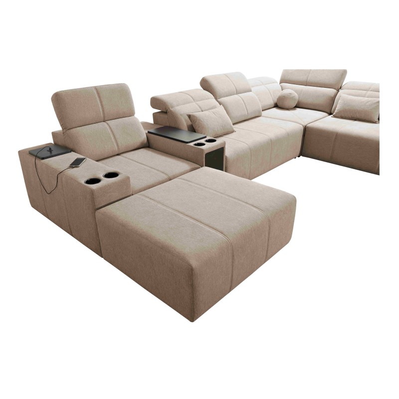 Sofá esquinero en forma de U milano V con función de cama: la combinación ideal de elegancia y funcionalidad. Sofá esquinero en forma de U milano V con función de cama: la combinación ideal de elegancia y funcionalidad.