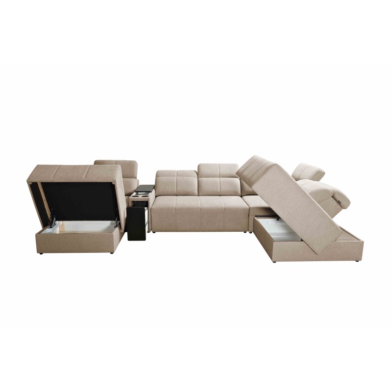 Sofá esquinero en forma de U milano V con función de cama: la combinación ideal de elegancia y funcionalidad. Sofá esquinero en forma de U milano V con función de cama: la combinación ideal de elegancia y funcionalidad.