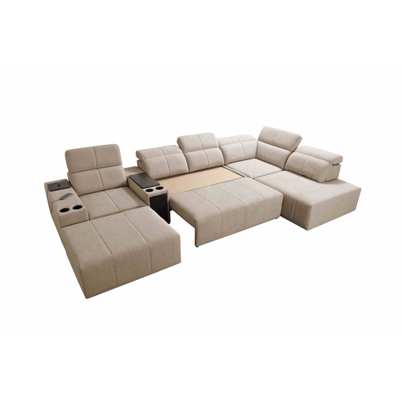 Sofá esquinero en forma de U milano V con función de cama: la combinación ideal de elegancia y funcionalidad. Sofá esquinero en forma de U milano V con función de cama: la combinación ideal de elegancia y funcionalidad.
