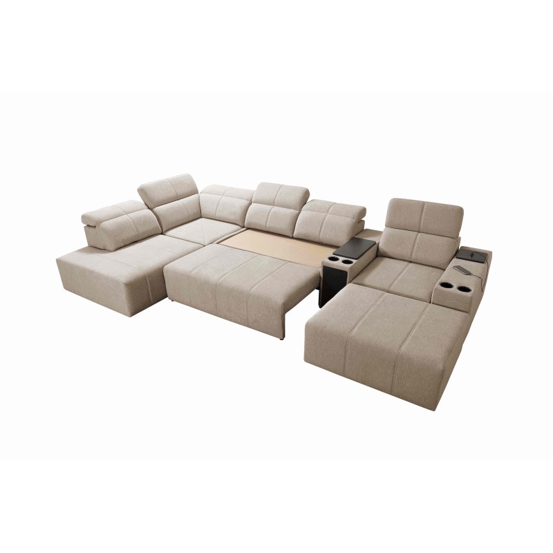 Sofá esquinero en forma de U milano V con función de cama: la combinación ideal de elegancia y funcionalidad. Sofá esquinero en forma de U milano V con función de cama: la combinación ideal de elegancia y funcionalidad.