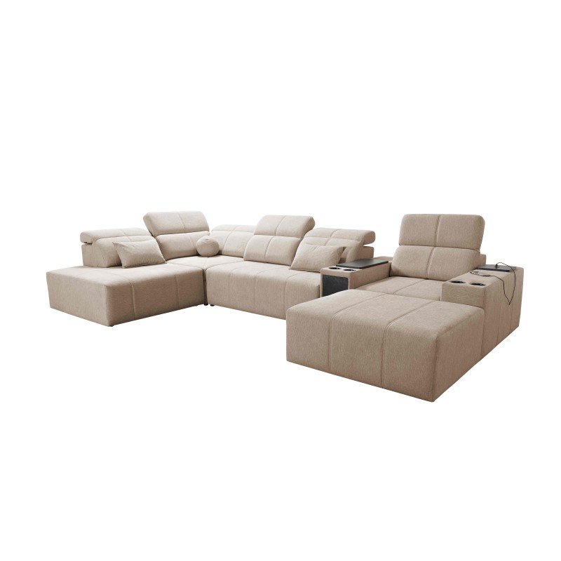 Sofá esquinero en forma de U milano V con función de cama: la combinación ideal de elegancia y funcionalidad. Sofá esquinero en forma de U milano V con función de cama: la combinación ideal de elegancia y funcionalidad.