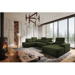 Sofá esquinero en forma de U milano V con función de cama: la combinación ideal de elegancia y funcionalidad.