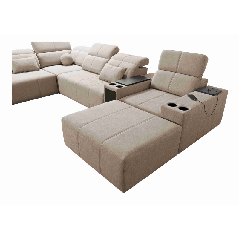 Sofá esquinero en forma de U milano V con función de cama: la combinación ideal de elegancia y funcionalidad. Sofá esquinero en forma de U milano V con función de cama: la combinación ideal de elegancia y funcionalidad.