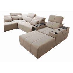 Sofá esquinero en forma de U milano V con función de cama: la combinación ideal de elegancia y funcionalidad.