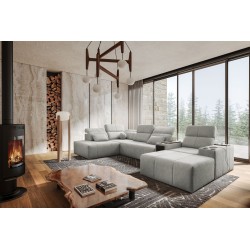 Sofá esquinero en forma de U milano V con función de cama: la combinación ideal de elegancia y funcionalidad.