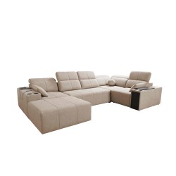 U-shaped Milano IV corner sofa with a sleeping function, Plecionka, Verita 28 | Comfortable and functional