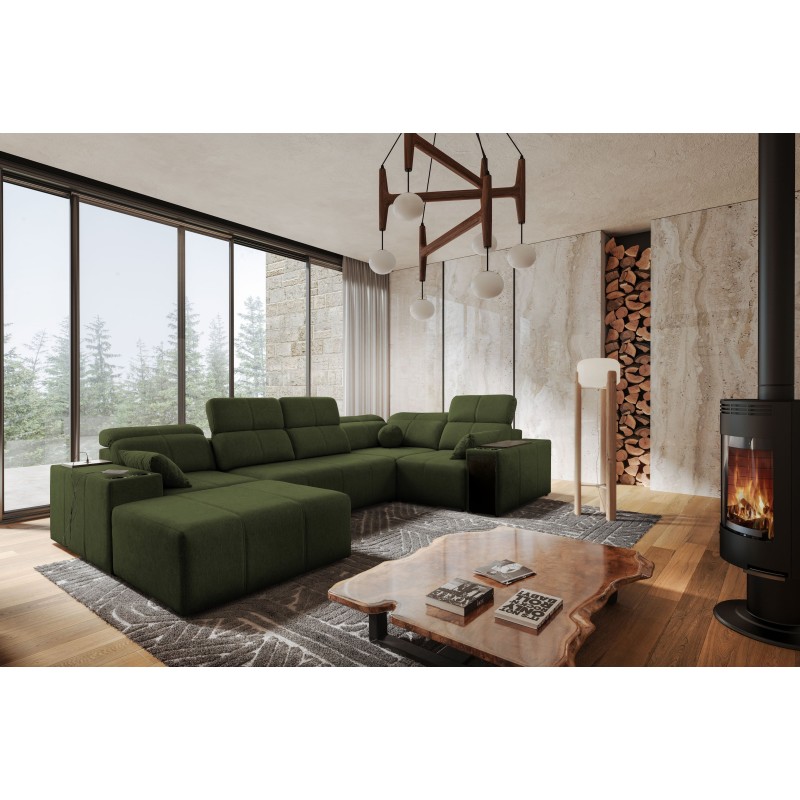 U-shaped corner sofa Milano IV with a sleeping function, Plecionka, Verita 39 | Comfortable and functional