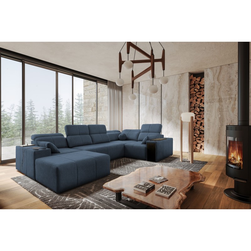 U-shaped corner sofa Milano IV with a sleeping function, Plecionka, Verita 76 | Comfortable and functional