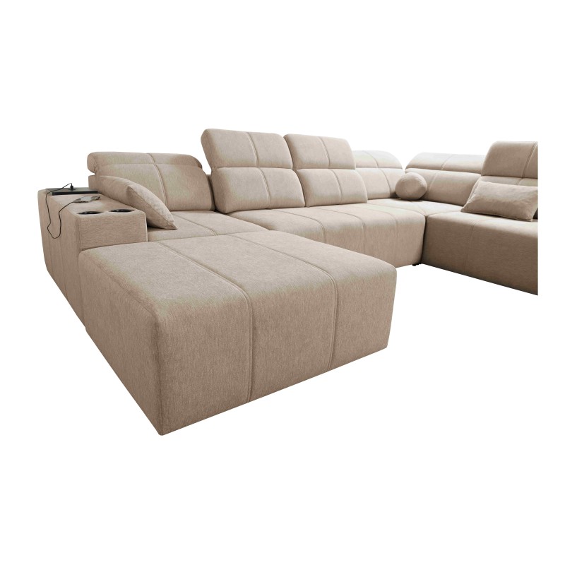 Sofá esquinero en forma de U Milano VI con función para dormir - ideal para relajarse y dormir Sofá esquinero en forma de U Milano VI con función para dormir - ideal para relajarse y dormir