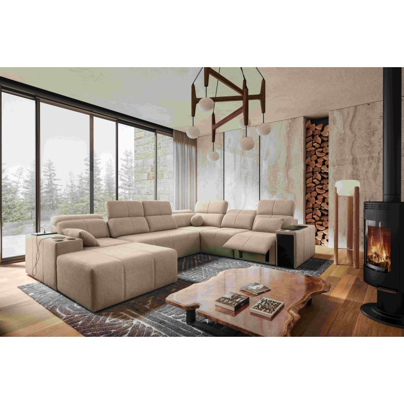 Ecksofa U Milano VIII Mix mit Schlaffunktion und Relaxfunktion | Gewebe, Verita 28 Ecksofa U Milano VIII Mix mit Schlaffunktion und Relaxfunktion | Gewebe, Verita 28