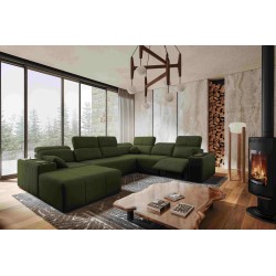 Ecksofa U Milano VIII Mix mit Schlaffunktion und Relaxfunktion | Gewebe, Verita 39