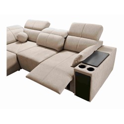 Ecksofa U Milano VIII Mix mit Schlaffunktion und Relaxfunktion | Gewebe, Verita 39