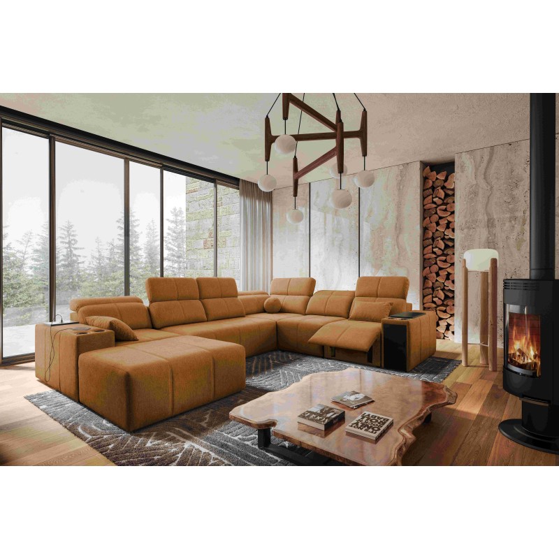 Ecksofa U Milano VIII Mix mit Schlaffunktion und Relax | Webstoff, Verita 54 Ecksofa U Milano VIII Mix mit Schlaffunktion und Relax | Webstoff, Verita 54