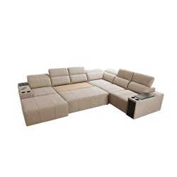 Ecksofa U Milano VIII Mix mit Schlaffunktion und Relaxfunktion | Strukturstoff, Verita 75