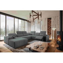 Milano VIII Mix Corner Sofa with Sleeping and Relaxation Function | Weave, Verita 88