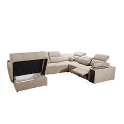 Milano VIII Mix Corner Sofa with Sleeping and Relaxation Function | Weave, Verita 88