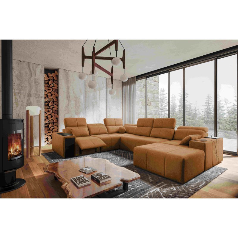 Ecksofa U Milano VIII Mix mit Schlaffunktion und Relax | Webstoff, Verita 54 Ecksofa U Milano VIII Mix mit Schlaffunktion und Relax | Webstoff, Verita 54