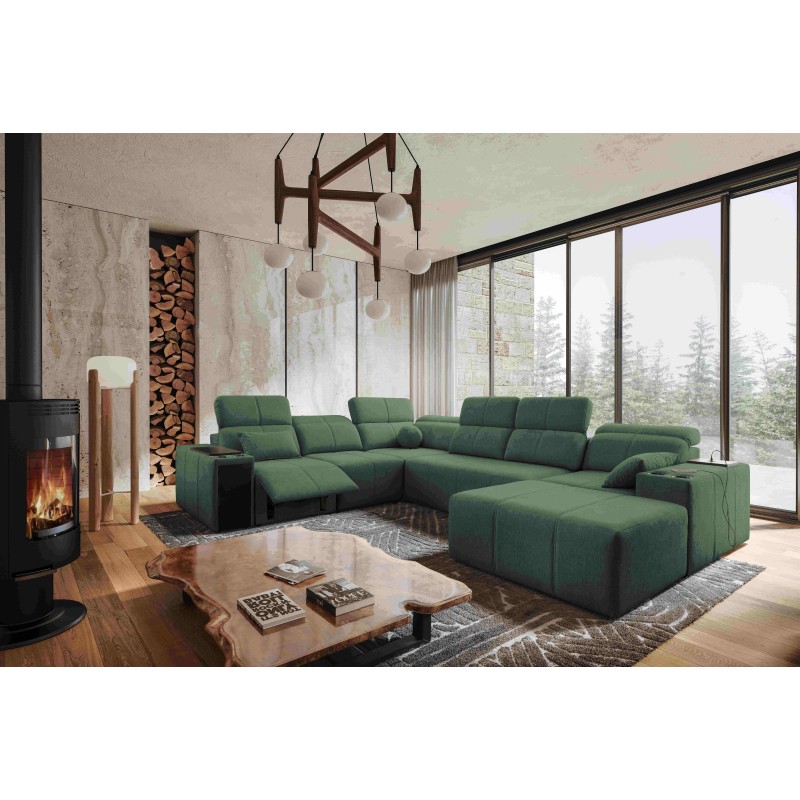 Ecksofa U Milano VIII Mix mit Schlaffunktion und Relaxfunktion | Strukturstoff, Verita 75 Ecksofa U Milano VIII Mix mit Schlaffunktion und Relaxfunktion | Strukturstoff, Verita 75