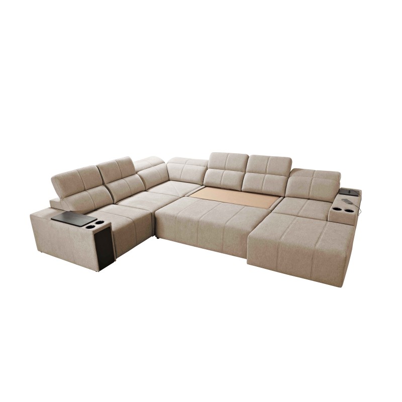 Sofá Esquinero U Milano VIII Mix con función de cama y relax | Tejido, Verita 80 Sofá Esquinero U Milano VIII Mix con función de cama y relax | Tejido, Verita 80