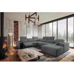 Milano VIII Mix Corner Sofa with Sleeping and Relaxation Function | Weave, Verita 88