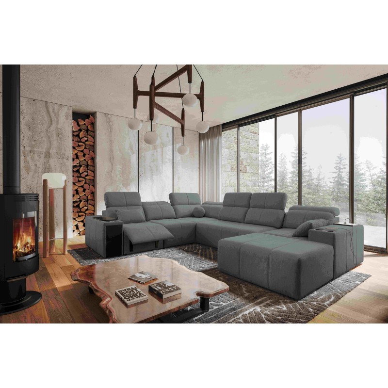 Ecksofa U Milano VIII Mix mit Schlaffunktion und Relaxfunktion | Geflecht, Verita 88 Ecksofa U Milano VIII Mix mit Schlaffunktion und Relaxfunktion | Geflecht, Verita 88