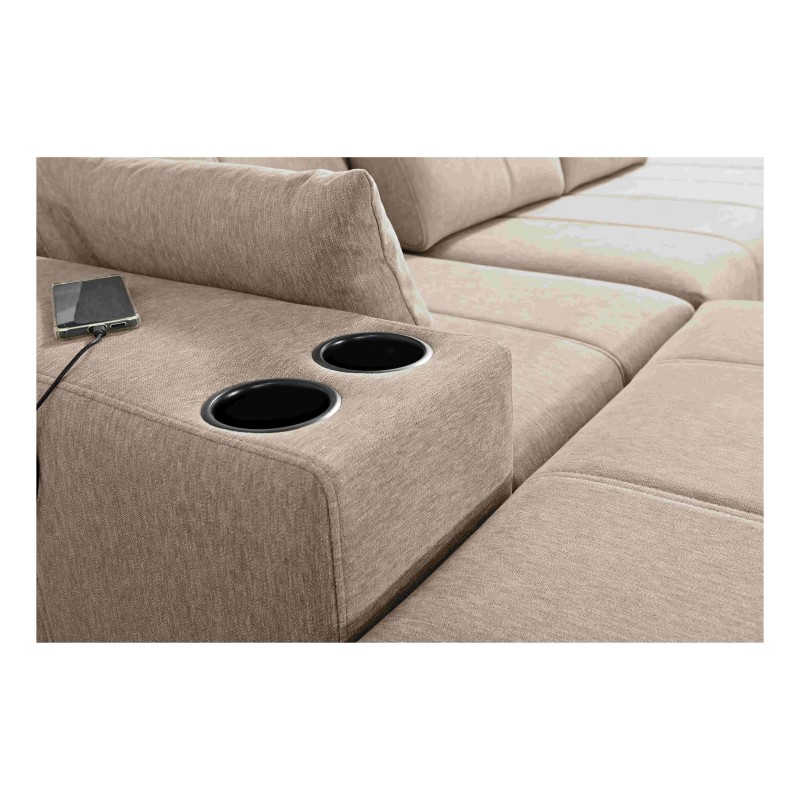 U-shaped Milano VIII corner sofa with sleeping function - comfort and style in one | [Your Company Name]