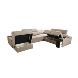 U-shaped Milano VIII corner sofa with sleeping function - comfort and style in one | [Your Company Name]