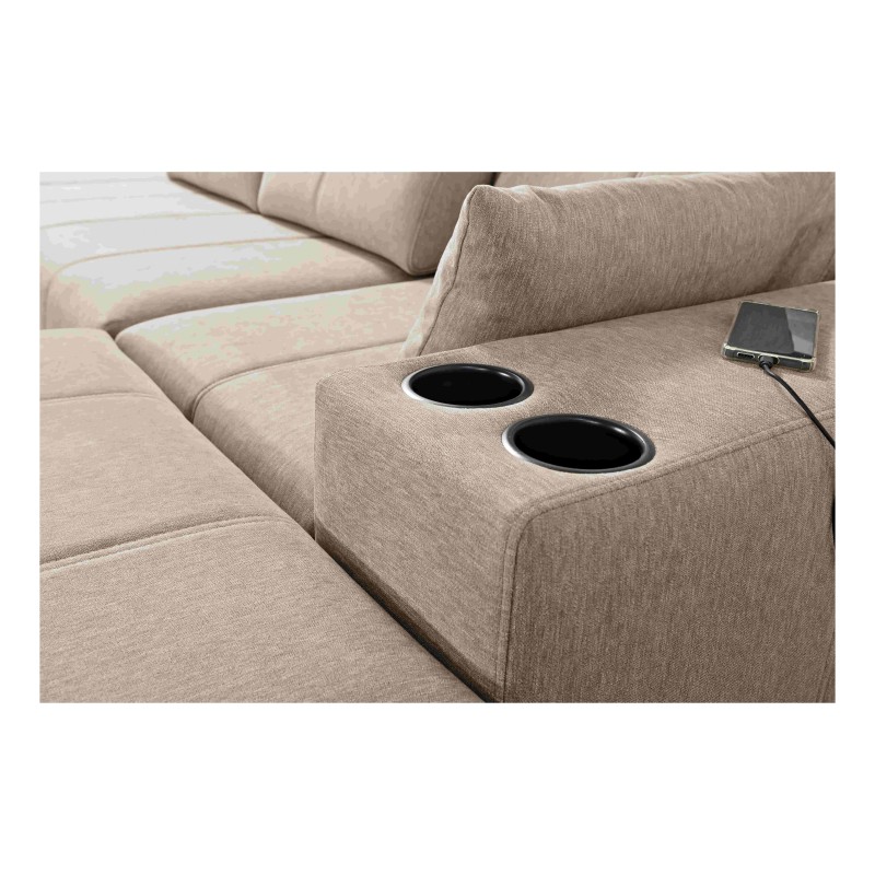 U-shaped Milano VIII corner sofa with sleeping function - comfort and style in one | [Your Company Name]