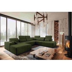 U-förmiges Ecksofa Milano X mit Schlaffunktion – das ideale Möbelstück für diejenigen, die Komfort und Stil schätzen.