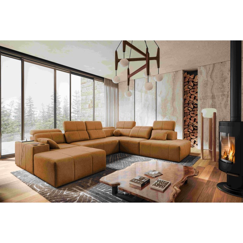 U-förmiges Ecksofa Milano X mit Schlaffunktion – das ideale Möbelstück für diejenigen, die Komfort und Stil schätzen. U-förmiges Ecksofa Milano X mit Schlaffunktion – das ideale Möbelstück für diejenigen, die Komfort und Stil schätzen.