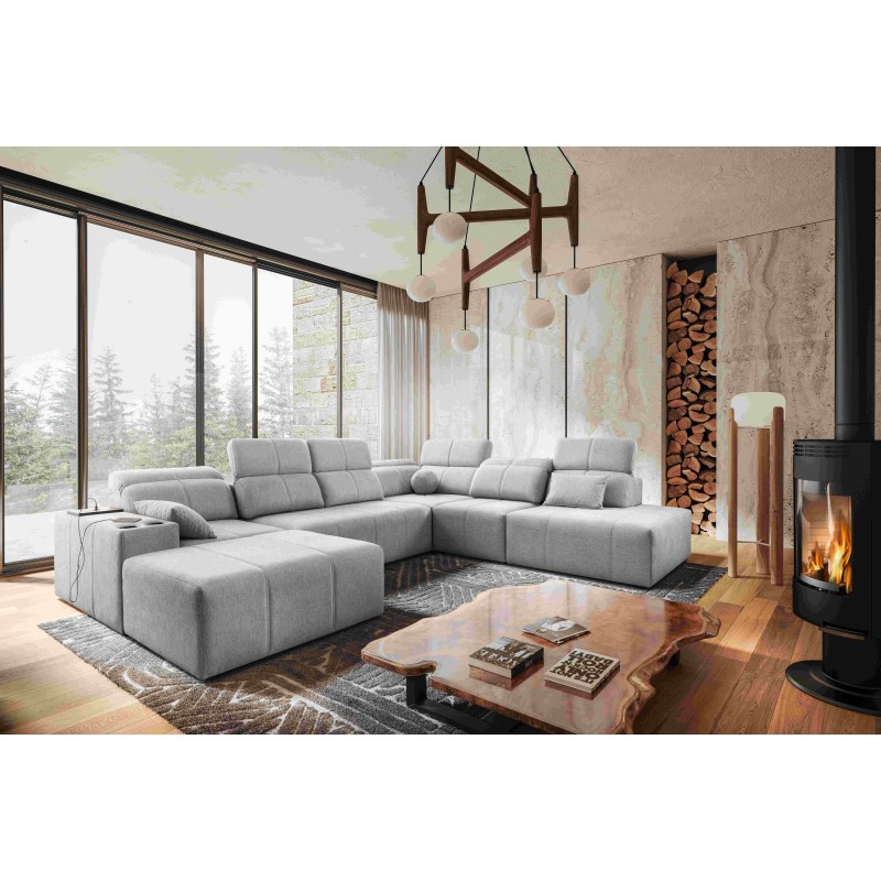 U-förmiges Ecksofa Milano X mit Schlaffunktion – das ideale Möbelstück für diejenigen, die Komfort und Stil schätzen. U-förmiges Ecksofa Milano X mit Schlaffunktion – das ideale Möbelstück für diejenigen, die Komfort und Stil schätzen.