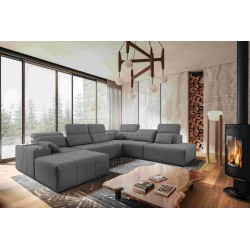 U-förmiges Ecksofa Milano X mit Schlaffunktion – das ideale Möbelstück für diejenigen, die Komfort und Stil schätzen.
