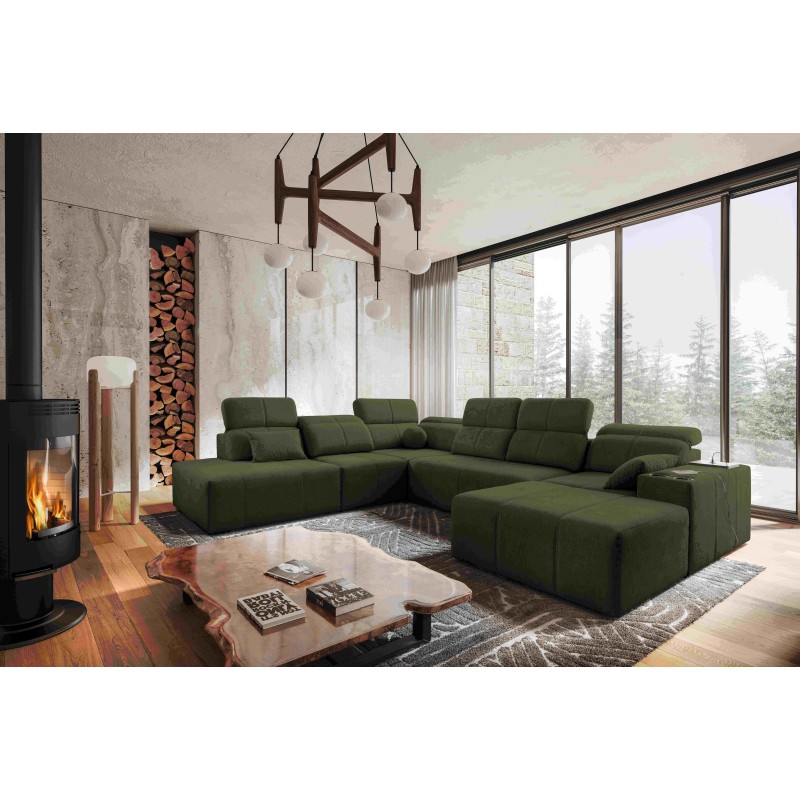 U-förmiges Ecksofa Milano X mit Schlaffunktion – das ideale Möbelstück für diejenigen, die Komfort und Stil schätzen. U-förmiges Ecksofa Milano X mit Schlaffunktion – das ideale Möbelstück für diejenigen, die Komfort und Stil schätzen.