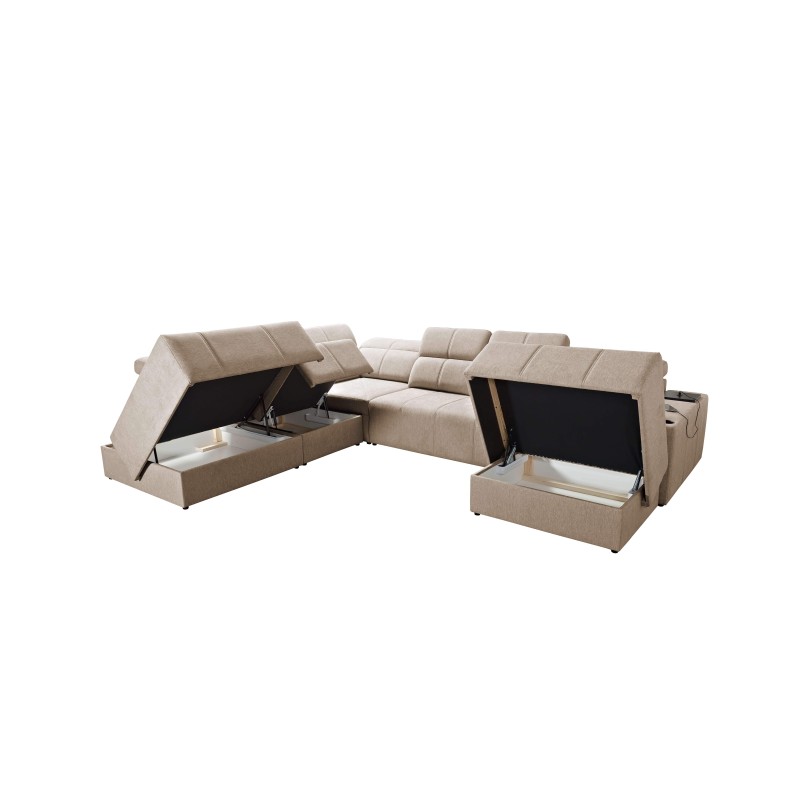 U-förmiges Ecksofa Milano X mit Schlaffunktion – das ideale Möbelstück für diejenigen, die Komfort und Stil schätzen. U-förmiges Ecksofa Milano X mit Schlaffunktion – das ideale Möbelstück für diejenigen, die Komfort und Stil schätzen.