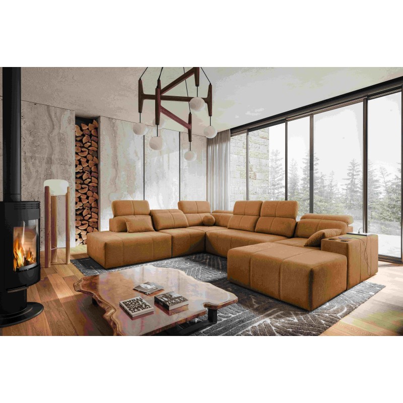 Sofá en forma de U Milano X con función de cama: el mueble ideal para aquellos que valoran la comodidad y el estilo. Sofá en forma de U Milano X con función de cama: el mueble ideal para aquellos que valoran la comodidad y el estilo.